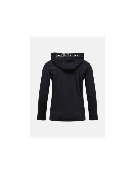 Bluza juniorska peak performance jr rider essentials zip hood kolor czarny