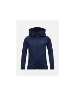 Bluza juniorska peak performance jr rider essentials zip hood kolor granatowy
