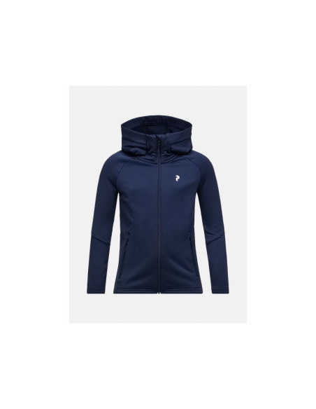 Bluza juniorska peak performance jr rider essentials zip hood kolor granatowy