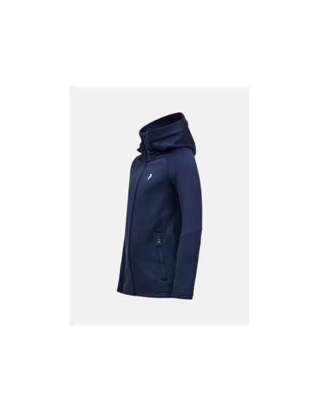 Bluza juniorska peak performance jr rider essentials zip hood kolor granatowy