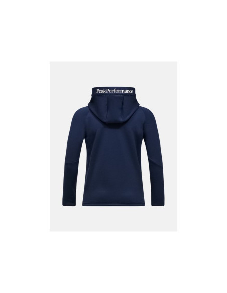 Bluza juniorska peak performance jr rider essentials zip hood kolor granatowy
