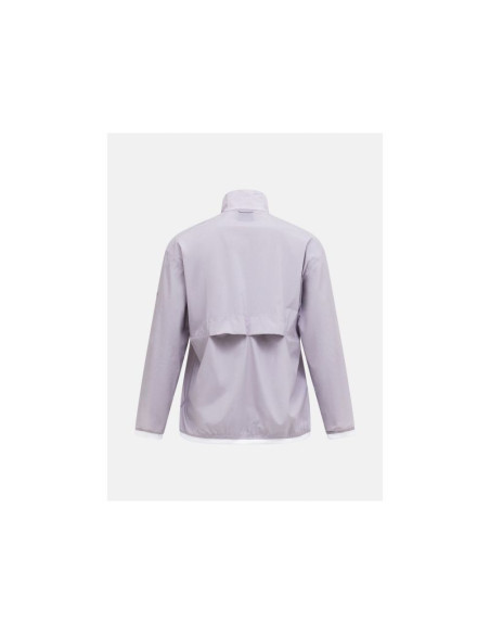 Kurtka damska peak performance w half zip wind jacket kolor szary