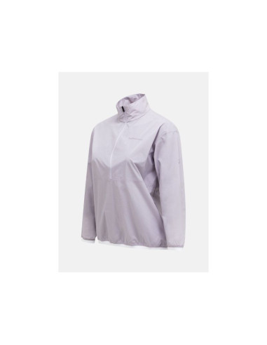 Kurtka damska peak performance w half zip wind jacket kolor szary