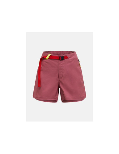 Szorty damskie peak performance w iconiq tech shorts kolor czerwony