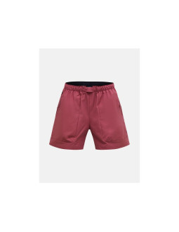 Szorty damskie peak performance w outdoor cargo shorts kolor czerwony