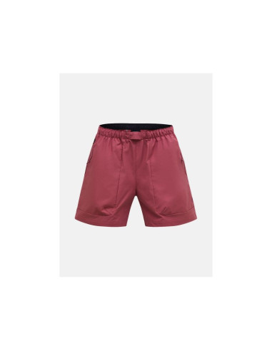 Szorty damskie peak performance w outdoor cargo shorts kolor czerwony