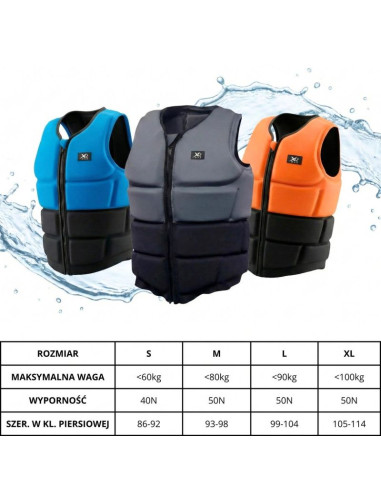 Kamizelka neoprenowa asekuracyjna sup xqmax r.l blue/ black
