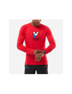 Koszulka męska millet trilogy wool ts ls m czerwona