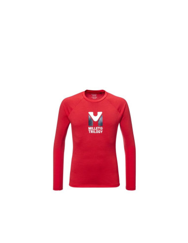 Koszulka męska millet trilogy wool ts ls m czerwona