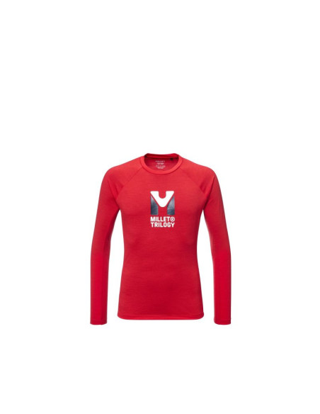 Koszulka męska millet trilogy wool ts ls m czerwona