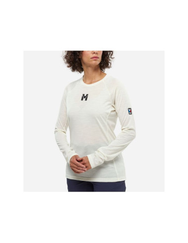 Koszulka damska millet trilogy wool ts ls w beżowa