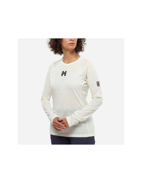 Koszulka damska millet trilogy wool ts ls w beżowa