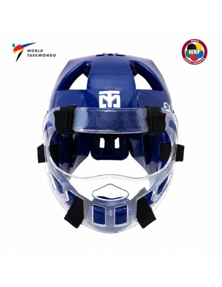 Kask z osłoną twarzy extera 3 pro world taekwondo (wt) | mooto