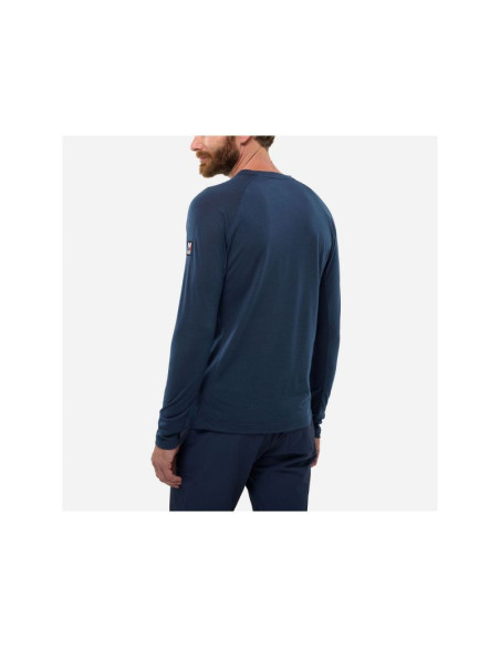 Koszulka męska millet trilogy wool ts ls m granatowa