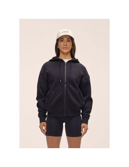 Bluza damska casall casual zip hoodie kolor czarny