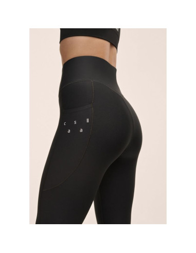 Legginsy treningowe damskie casall pure pocket high waist tights kolor czarny