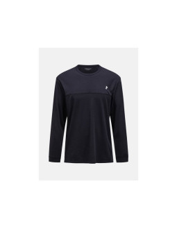 Koszulka męska peak performance m trail wool blend ls kolor czarny