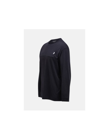 Koszulka męska peak performance m trail wool blend ls kolor czarny