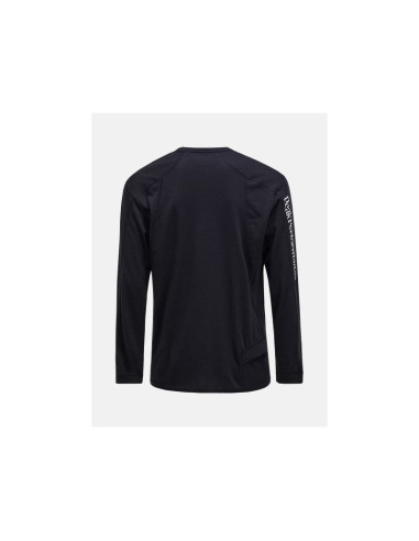 Koszulka męska peak performance m trail wool blend ls kolor czarny