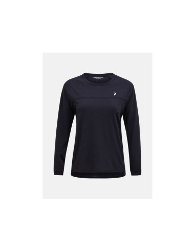 Koszulka peak performance w trail wool blend ls czarny