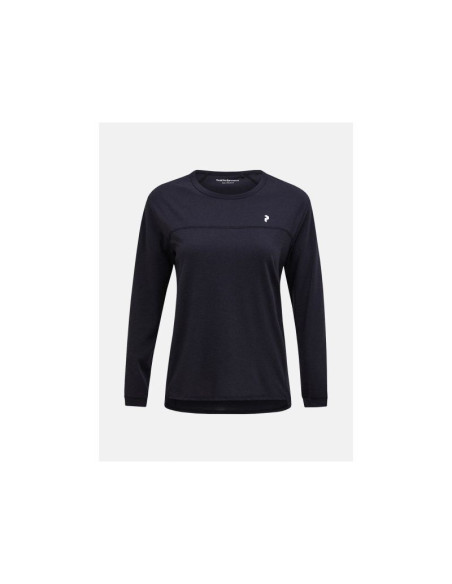 Koszulka peak performance w trail wool blend ls czarny