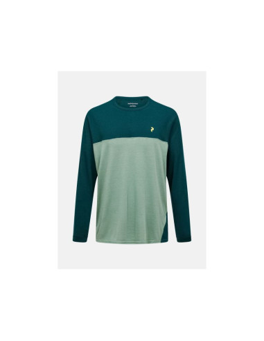 Koszulka męska peak performance m trail wool-blend longsleeve kolor zielony