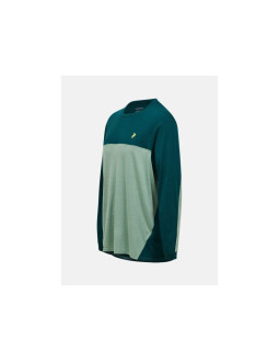 Koszulka męska peak performance m trail wool-blend longsleeve kolor zielony 2