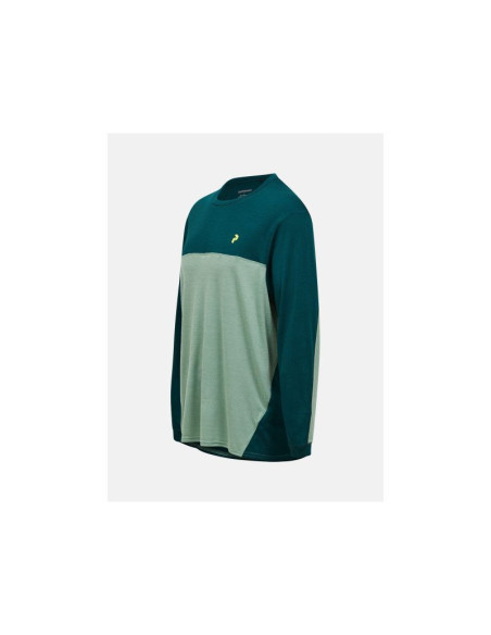 Koszulka męska peak performance m trail wool-blend longsleeve kolor zielony