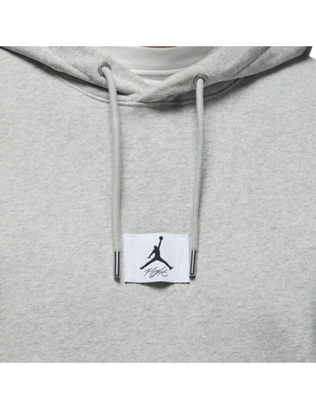 Bluza z kapturem air jordan flight fleece hoodie szara - fv7247-050
