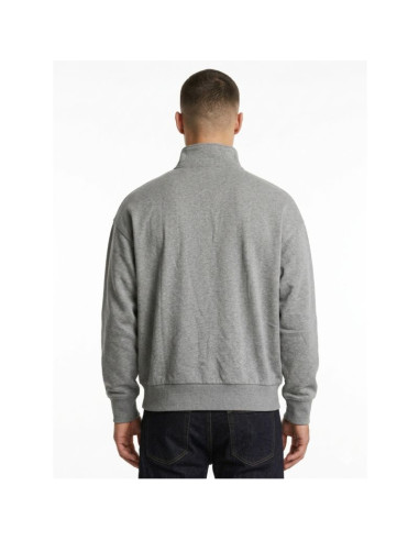 Bluza dresowa calvin klein zip fleece hoodie logo tape grey heather - lz04re285g-p7e