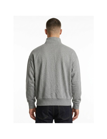 Bluza dresowa calvin klein zip fleece hoodie logo tape grey heather - lz04re285g-p7e