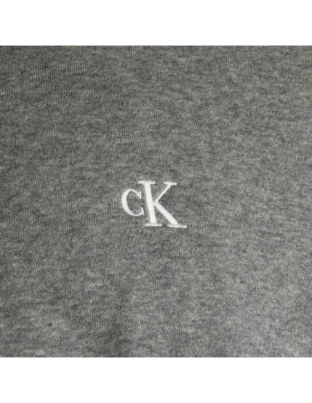 Bluza dresowa calvin klein zip fleece hoodie logo tape grey heather - lz04re285g-p7e