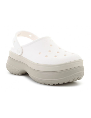 Crocs classic stacked clog chalk 211355-0wv