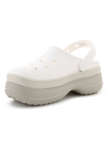 Crocs classic stacked clog chalk 211355-0wv