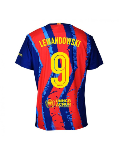 Fc barcelona robert lewandowski komplet koszulka spodenki junior box 2025/26 bc59el