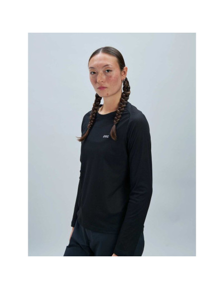 Koszulka rowerowa poc w's motion air l/s jersey czarny