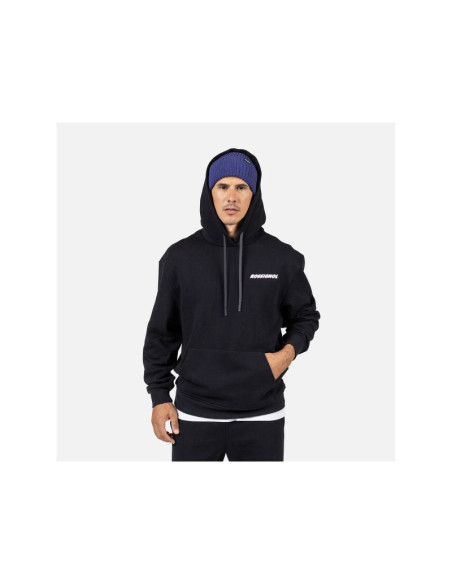 Bluza męska męska rossignol waterfall h relax sweatshirt czarna