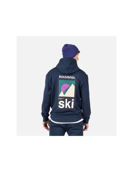 Bluza męska rossignol waterfall h relax sweatshirt granatowa