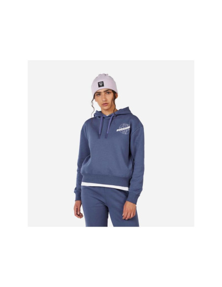 Bluza damska rossignol w waterfall h relax sweatshirt niebieska