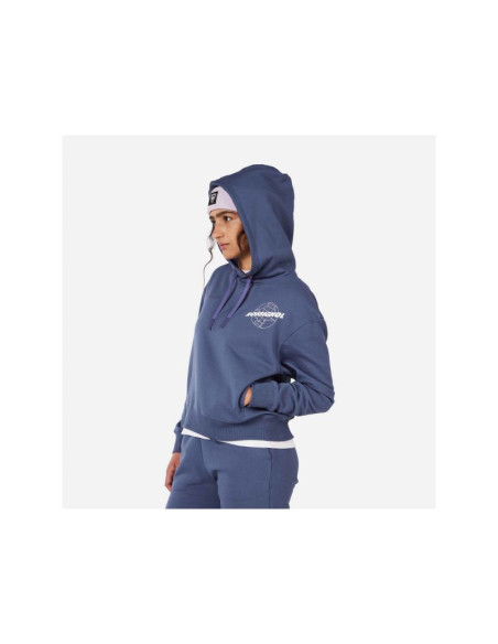 Bluza damska rossignol w waterfall h relax sweatshirt niebieska