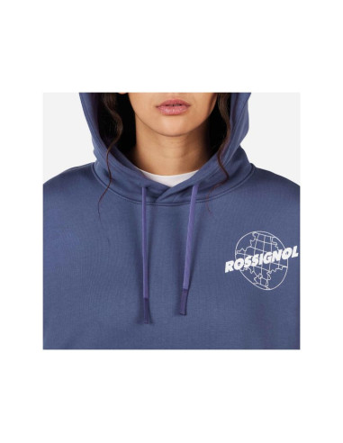 Bluza damska rossignol w waterfall h relax sweatshirt niebieska