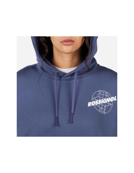 Bluza damska rossignol w waterfall h relax sweatshirt niebieska