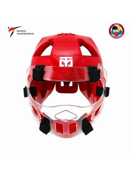Kask z osłoną twarzy extera 3 pro world taekwondo (wt) | mooto