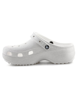 Crocs classic platform glitter clog w 207241-0wv chalk