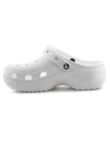 Crocs classic platform glitter clog w 207241-0wv chalk