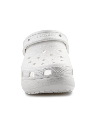 Crocs classic platform glitter clog w 207241-0wv chalk