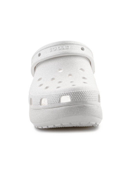 Crocs classic platform glitter clog w 207241-0wv chalk