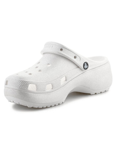 Crocs classic platform glitter clog w 207241-0wv chalk