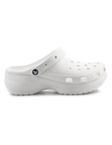 Crocs classic platform glitter clog w 207241-0wv chalk