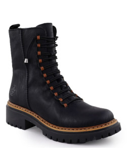Botki damskie workery czarne rieker 72653-00
